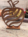 Wooden Apple Decoration with Stand