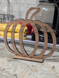 Wooden Pumpkin Decoration with Stand